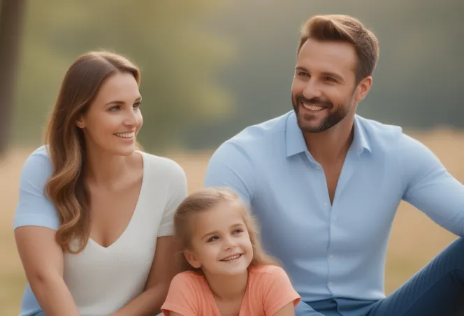 Family in nature