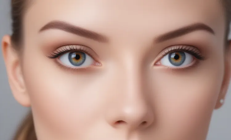 Ejemplo de maquillaje para ojos entrecerrados.