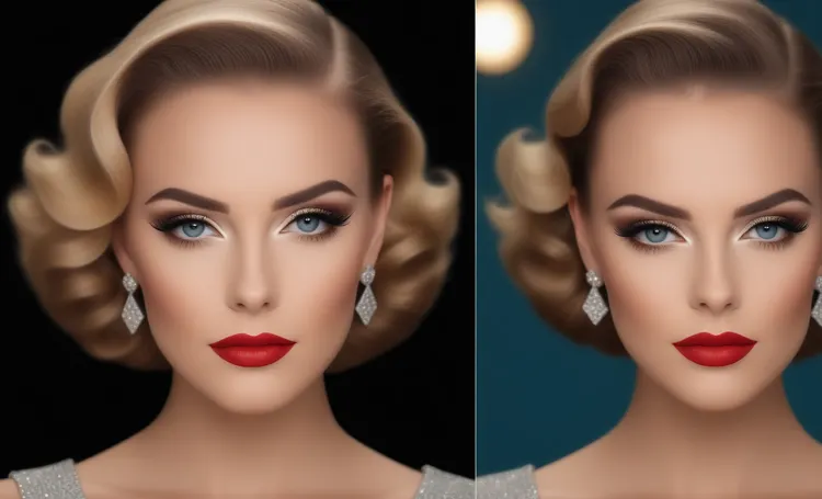 Hollywood-tähti retro-glam-meikillä