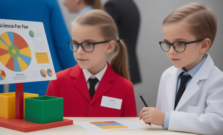 Kinder auf einer Wissenschaftsmesse