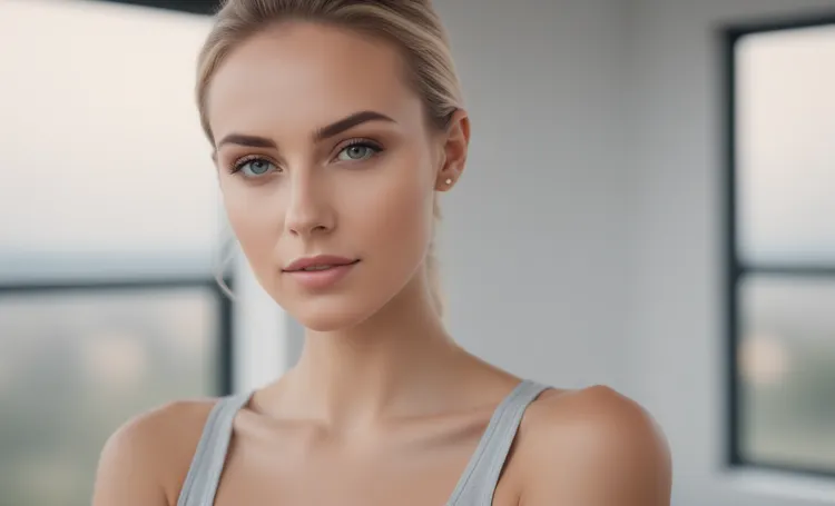 Woman practicing self-acceptance